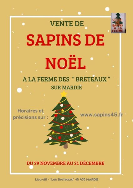 Affiche vente sapins 2024 Loiret